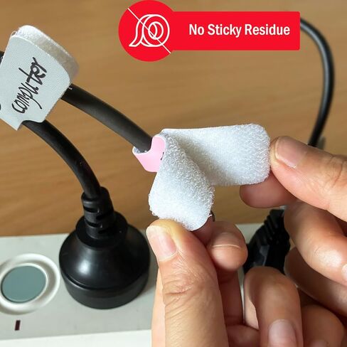 42 Pcs Cable Labels, Large Size Reusable Cable Tags for Wire Organizing, Writeable Waterproof Cord Identification Labels for Electronics, Home and Office, Assorted Colors & Sizes in Kuwait