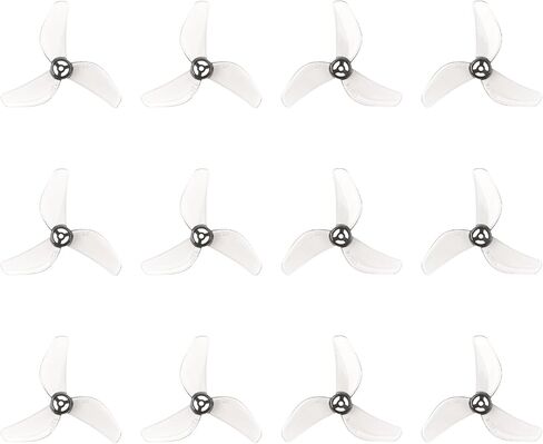 BETAFPV 12pcs Gemfan 1207 3-Blade Propellers with 1.0mm Shaft Compatible with 0702 0802 Series Brushless Motors, 1S FPV Racing Freestyle Whoop Drone Quadcopter Like Air65 II - Transparent Gray in Kuwait