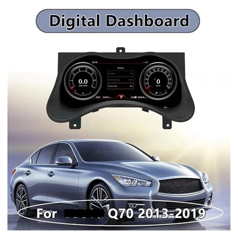 لوحة القيادة الرقمية LCD لوحة العدادات عداد السرعة الديك متوافق مع إنفينيتي Q70 2013-2019 سيارة LCD الرقمية العنقودية in Kuwait