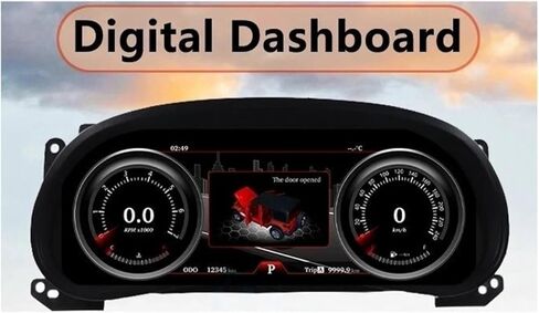 سيارة LCD العنقودية أداة سرعة متر شاشة الوسائط المتعددة أميال تعديل لوحة القيادة الرقمية متوافق مع جيب رانجلر 2011-2017 in Kuwait