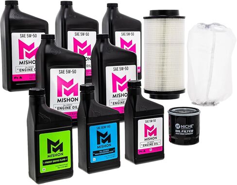MISHON Full Service Engine Oil Change Kit 5W-50 for Polaris Xpedition 425 (2000-2002) in Kuwait