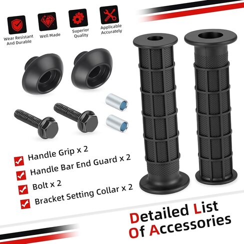 Handle Grip Handle Bar End Guard Assy for Honda 1983-2007 FourTrax Recon Sportrax Rubicon 250 300 350 400 500 53165-958-010 in Kuwait