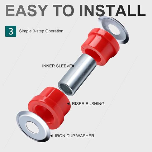MoKitDora Handlebar Riser Bushings and Handlebar Riser Bolts Kit for Harley 1973-2017 Softail Dyna FXR 1973-up Sportster XL in Kuwait