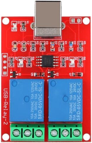 وحدة ترحيل USB بقناتين 5 فولت - لوحة تحكم للكمبيوتر الشخصي لوحدة التحكم الإلكترونية الذكية للكمبيوتر الشخصي والتوصيل والتشغيل in Kuwait
