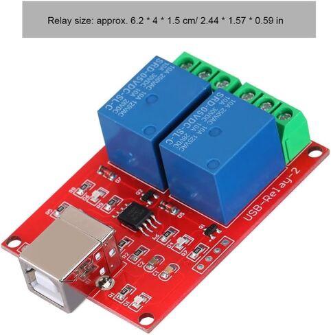 وحدة ترحيل USB بقناتين 5 فولت - لوحة تحكم للكمبيوتر الشخصي لوحدة التحكم الإلكترونية الذكية للكمبيوتر الشخصي والتوصيل والتشغيل in Kuwait