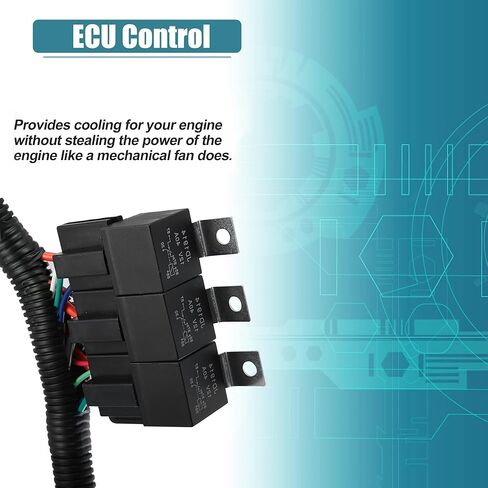 Dual Electric Fan Upgrade Wiring Harness Conversion Kit 7L5533A226T for GM 1999-2006 ECU Control Engine Double Cooling Fan Wire Dual Fan Relay Kit in Kuwait