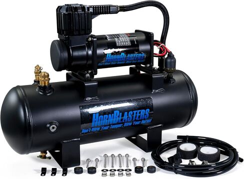 Hornblasters Katrina 2 Gallon Train Horn Kit - 5 Black Trumpets - Massive Sound in Kuwait