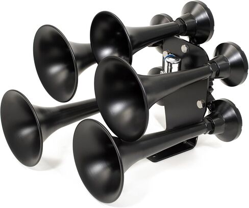 Hornblasters Katrina 2 Gallon Train Horn Kit - 5 Black Trumpets - Massive Sound in Kuwait