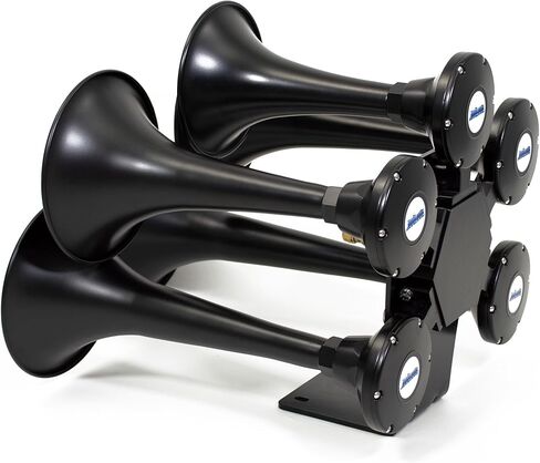 Hornblasters Katrina 2 Gallon Train Horn Kit - 5 Black Trumpets - Massive Sound in Kuwait
