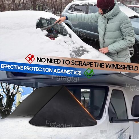 RV Windshield Snow Cover Compatible with Class C Ford E450 1992-2025 Motorhome Front Windshield Cover for Ice and Snow Oxford Cloth RV Front Window Sunshade Cover Black in Kuwait