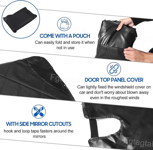 RV Windshield Snow Cover Compatible with Class C Ford E450 1992-2025 Motorhome Front Windshield Cover for Ice and Snow Oxford Cloth RV Front Window Sunshade Cover Black in Kuwait