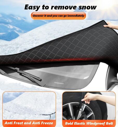 Windshield Snow Cover for Nissan Rogue Sport 2017 2018 2019 2020, Windshield Cover All-Weather Durable, Automotive Windshield Covers with Side Window & Rearview Mirror Protector in Kuwait