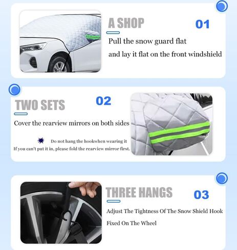 Windshield Snow Cover for Nissan Rogue Sport 2017 2018 2019 2020, Windshield Cover All-Weather Durable, Automotive Windshield Covers with Side Window & Rearview Mirror Protector in Kuwait