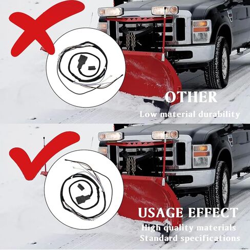 26347 سرج أسلاك الضوء الجانبي ذو 11 سنًا، متوافق مع Western Fisher Blizzard SnowEx Snowplow، مجموعة كابل الإضاءة ذات 3 قابس تحل محل 26377 in Kuwait