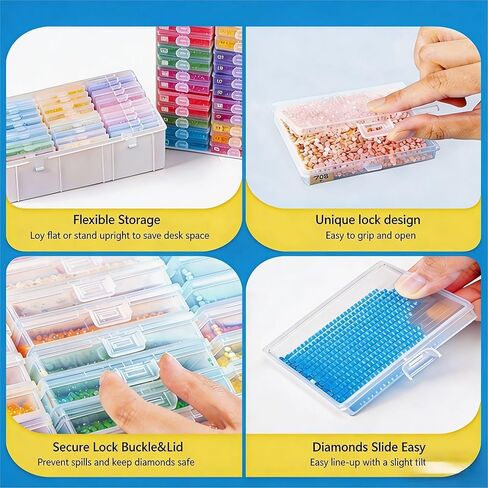 156PCS All Inclusive Diamond Art Accessories Kit with A4 Diamond Painting Light Pad Kit,Diamond Art Trays with Lids& 5D Painting Tools Set for Full Drill & Partial Drill Art in Kuwait