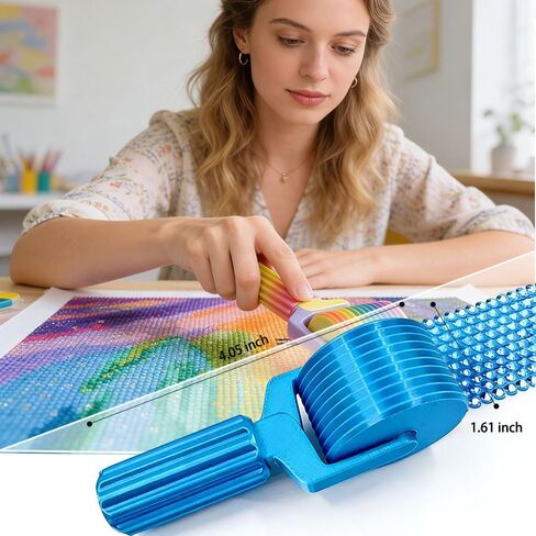 New Diamond Art Roller — 2026 Essential DIY Craft Tool for Rhinestone Embroidery, Easy-Grip Hand Roller, Reusable & Detachable Diamond Painting Tools and Accessories in Kuwait