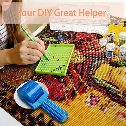 New Diamond Art Roller — 2026 Essential DIY Craft Tool for Rhinestone Embroidery, Easy-Grip Hand Roller, Reusable & Detachable Diamond Painting Tools and Accessories in Kuwait