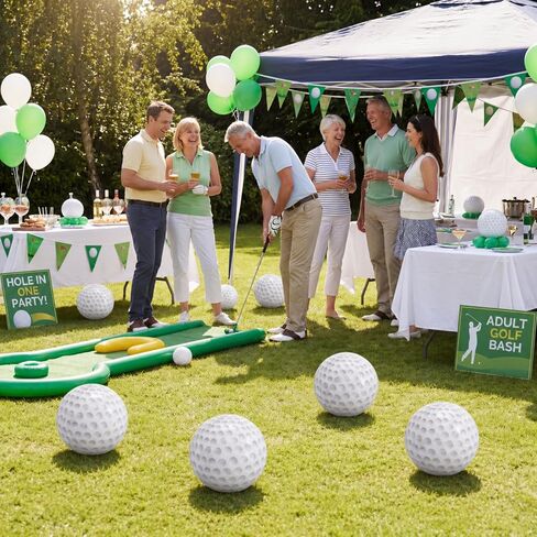 Soulchen 12 Pcs Inflatable Golf Beach Balls, 7.87 Inch Summer Blow up PVC Golf Balls for Adults Golfers Gag Gift, Birthday Beach Sports Hawaii Pool Party Decoration Photo Props in Kuwait