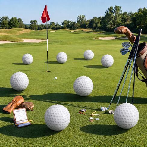 Soulchen 12 Pcs Inflatable Golf Beach Balls, 7.87 Inch Summer Blow up PVC Golf Balls for Adults Golfers Gag Gift, Birthday Beach Sports Hawaii Pool Party Decoration Photo Props in Kuwait