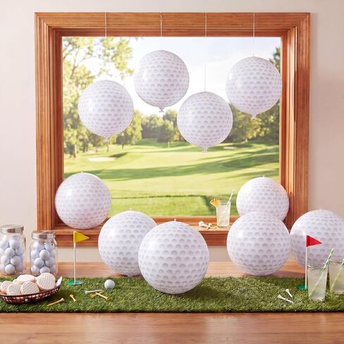 Soulchen 12 Pcs Inflatable Golf Beach Balls, 7.87 Inch Summer Blow up PVC Golf Balls for Adults Golfers Gag Gift, Birthday Beach Sports Hawaii Pool Party Decoration Photo Props in Kuwait