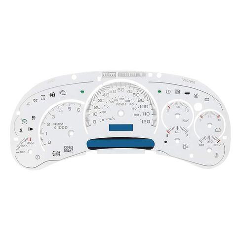 السيارات Electronix مخصص مقياس الوجه تراكب 2003-2005 لاستبدال كاديلاك إسكاليد وهامر البنزين مجموعة عداد السرعة | 7 مقاييس | تراكب فقط in Kuwait