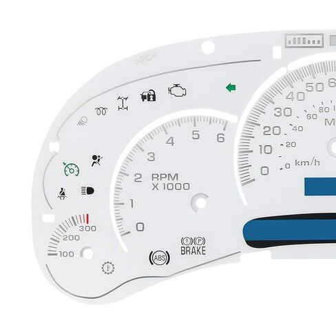 السيارات Electronix مخصص مقياس الوجه تراكب 2003-2005 لاستبدال كاديلاك إسكاليد وهامر البنزين مجموعة عداد السرعة | 7 مقاييس | تراكب فقط in Kuwait