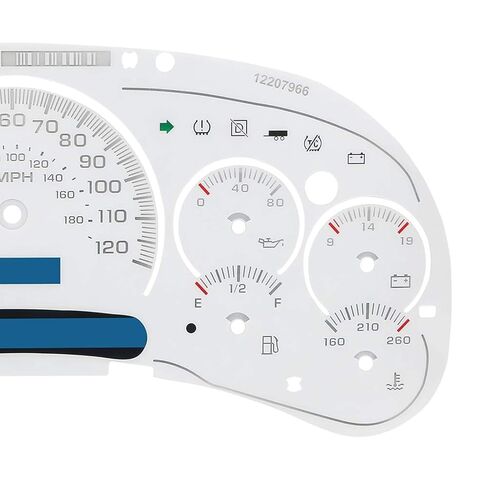 السيارات Electronix مخصص مقياس الوجه تراكب 2003-2005 لاستبدال كاديلاك إسكاليد وهامر البنزين مجموعة عداد السرعة | 7 مقاييس | تراكب فقط in Kuwait