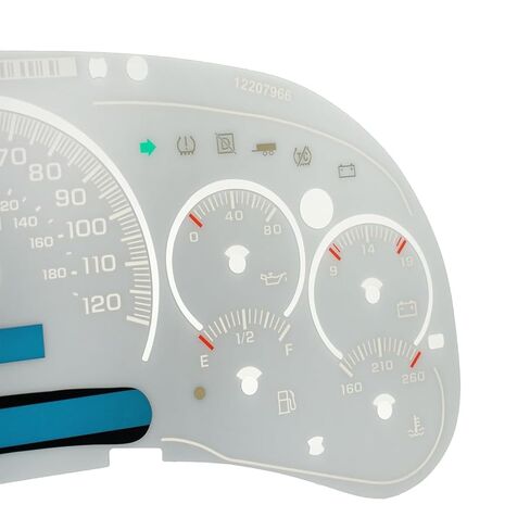السيارات Electronix مخصص مقياس الوجه تراكب 2003-2005 لاستبدال كاديلاك إسكاليد وهامر البنزين مجموعة عداد السرعة | 7 مقاييس | تراكب فقط in Kuwait