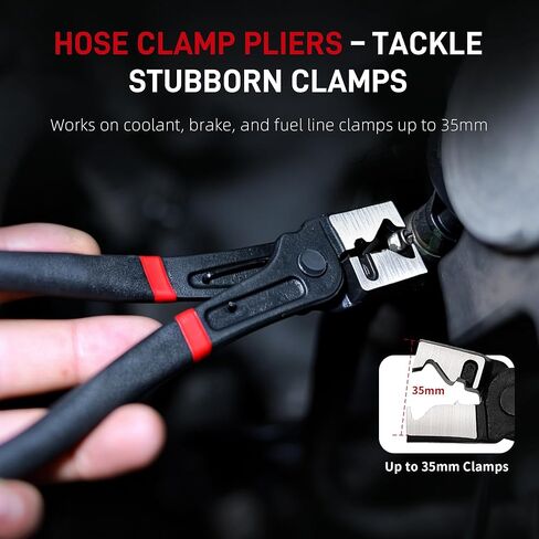 5-in-1 Automotive Electrical Disconnect Pliers Kit, 60° & 90° Angled Wire Connector Removal Tool Set with Terminal Pin Extractor and Hose Clamp Pliers, Damage-Free Release for Car, Truck, SUV in Kuwait
