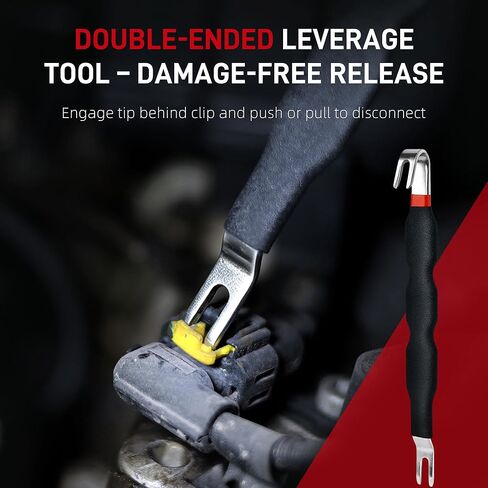 5-in-1 Automotive Electrical Disconnect Pliers Kit, 60° & 90° Angled Wire Connector Removal Tool Set with Terminal Pin Extractor and Hose Clamp Pliers, Damage-Free Release for Car, Truck, SUV in Kuwait