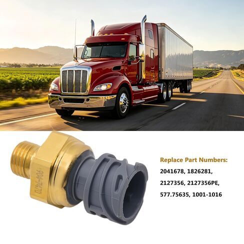 مستشعر ضغط زيت المحرك 904-7470 متوافق مع Kenworth Peterbilt 320 365 520 567 579 T680 T800 T880 W900 2016-2020، استبدال موصل الرصاصة ذو 4 أطراف 2041678، 1826281، 2127356PE، 577.75635 in Kuwait