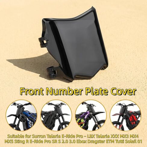 Front Number Plate Cover for Surron Talaria E-Ride Pro – Universal Black License Plate Holder Fits LBX Talaria XXX MX3 MX4 MX5 Sting R E-Ride Pro SR S 2.0 3.0 Ebox Dragster ETM Tutti Soleil 01 in Kuwait