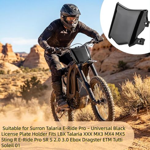 Front Number Plate Cover for Surron Talaria E-Ride Pro – Universal Black License Plate Holder Fits LBX Talaria XXX MX3 MX4 MX5 Sting R E-Ride Pro SR S 2.0 3.0 Ebox Dragster ETM Tutti Soleil 01 in Kuwait