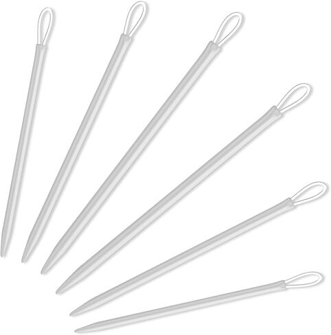 TIESOME 6 Pcs Yarn Needles Large Eye for Crochet, Metal Darning Needles with Stitch Markers for Knitting, Crocheting, Weaving (Gray, 9/7.9/7.3 cm) in Kuwait