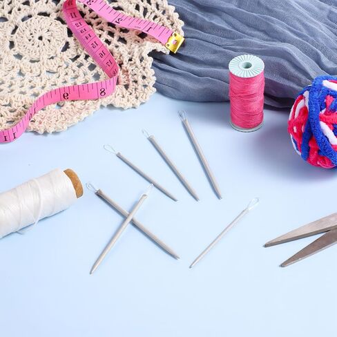 TIESOME 6 Pcs Yarn Needles Large Eye for Crochet, Metal Darning Needles with Stitch Markers for Knitting, Crocheting, Weaving (Gray, 9/7.9/7.3 cm) in Kuwait