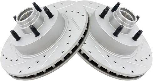 OKJHFD Disc Brake Rotor 2pcs Set Assembly Front Rear Left Right ABS Cast Iron Drilled Slotted G-Coated 5-Stud Hole Quantity for Mazda,for -Grade Type in Kuwait