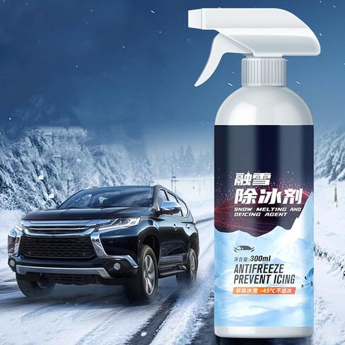 Windshield Deicer,300mL Quick Long-Lasting Defroster | Car Window Defroster Spray - for Winter Frost Cleaning Vehicle Truck SUV Roof Outdoor Daily Commute Glass Home Garden in Kuwait