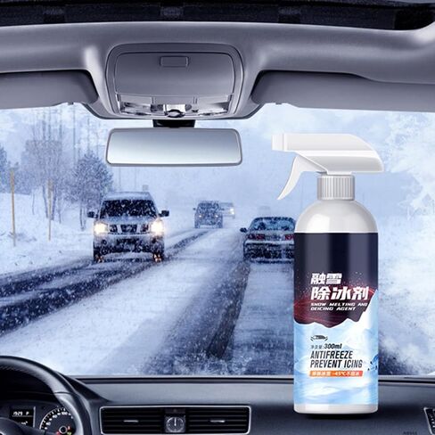 Windshield Deicer,300mL Quick Long-Lasting Defroster | Car Window Defroster Spray - for Winter Frost Cleaning Vehicle Truck SUV Roof Outdoor Daily Commute Glass Home Garden in Kuwait