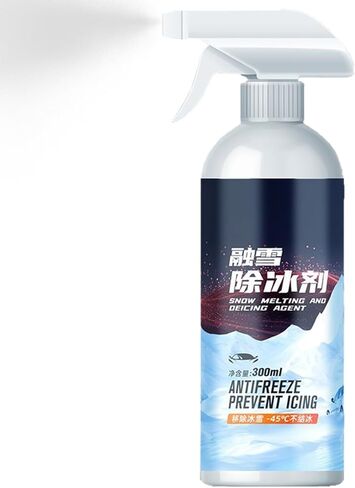 Deicer Spray for Car Windshield | 300mL Long-Lasting Quick Auto Defogger | Car Window Defroster Spray - for Winter Frost Cleaning Vehicle Truck SUV Roof Outdoor Daily Commute Glass Home Garden in Kuwait