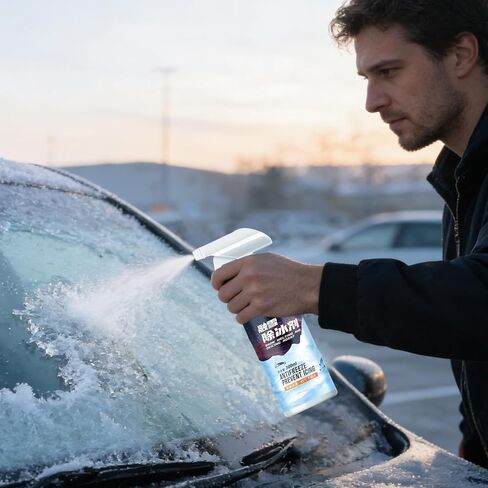 Deicer Spray for Car Windshield | 300mL Quick Long-Lasting Defroster,Car Window Defroster Spray | for Winter Frost Cleaning Vehicle Truck SUV Roof Outdoor Daily Commute Glass Home Garden in Kuwait