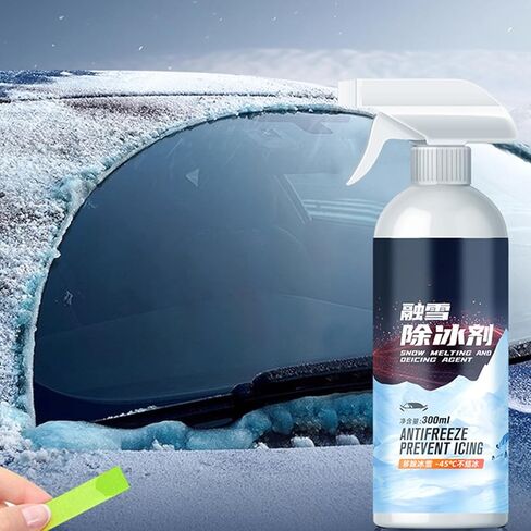 Deicer Spray for Car Windshield | 300mL Quick Long-Lasting Defroster,Car Window Defroster Spray | for Winter Frost Cleaning Vehicle Truck SUV Roof Outdoor Daily Commute Glass Home Garden in Kuwait