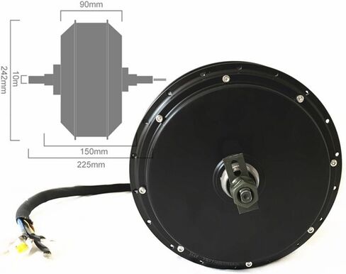 USA Warehouse 19 * 1.85 Black Motorcyle Rim with QS 150mm dropout 3.5T high speed 5000W Ebike kit .Sabvoton 100A Controller,UKC1 color display Full Waterproof system in Kuwait