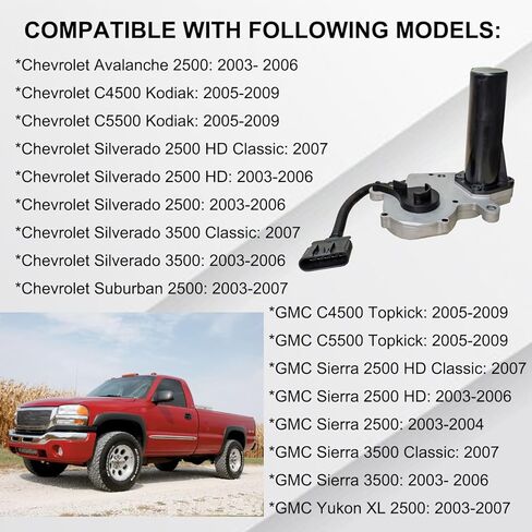 4WD Transfer Case Shift Motor Compatible with Chevy Silverado Avalanche Suburban 2500 3500 C4500 C5500 GMC Sierra 2500 3500 Yukon XL C5500 C4500 Topkick OEM# 600-909 88962312 12384968 in Kuwait