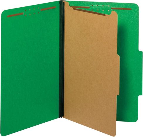 Pendaflex Pressboard Classification Folder, 1-Dividers, 1 3/4" Expansion, Legal Size, Dark Green, 10/Box (28733P) in Kuwait
