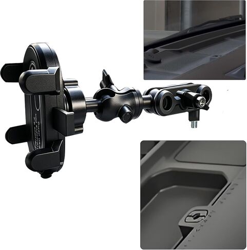 حامل هاتف مطور متوافق مع Ford Bronco 2021 2022 2023 2024 2025 2026 2/4 باب، حامل هاتف Bronco Dash لهاتف iPhone 17 16 15 14 13 12 Series Android جميع الهواتف الذكية (ليس لرياضة Bronco) in Kuwait