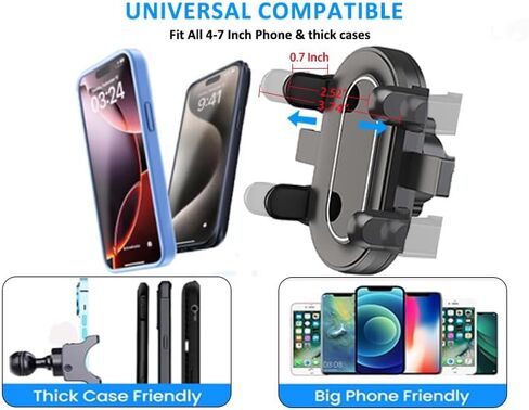 حامل هاتف مطور متوافق مع Ford Bronco 2021 2022 2023 2024 2025 2026 2/4 باب، حامل هاتف Bronco Dash لهاتف iPhone 17 16 15 14 13 12 Series Android جميع الهواتف الذكية (ليس لرياضة Bronco) in Kuwait