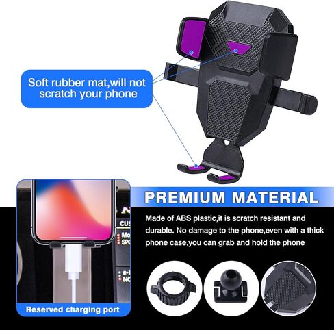 Karltys Car Phone Holder for Hyundai Ioniq 5 2022-2025 2026 Accessories, Hands Free Thick Case Friendly Cell Phone Holder Dashboard Phone Mount in Kuwait