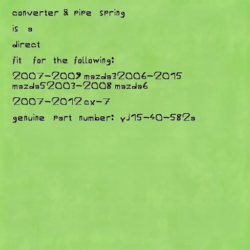 OEM أصلي لمازدا 2003-2015 Mazda5 Mazda6 CX-7 محول وأنبوب زنبركي YJ15-40-582A (انظر معلومات الإعداد على الصور) in Kuwait