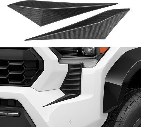 Front Side Grille Patch Decor Fit For Toyota Tacoma 2024 2025 Exterior Upgrade 4th Gen Tacoma Accessories Front Headlight Grille Overlays ABS Construction Toyota Tacoma Accessories 2024 2025 in Kuwait
