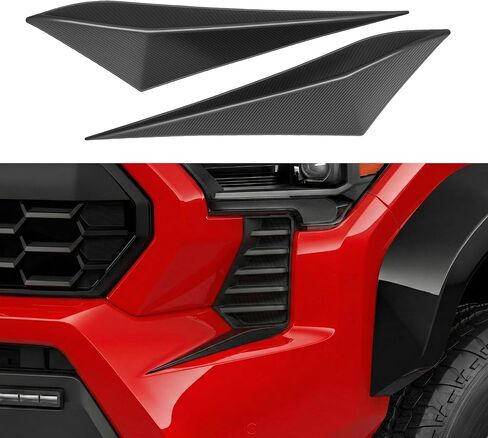 Front Side Grille Patch Decor Fit For Toyota Tacoma 2024 2025 Exterior Upgrade 4th Gen Tacoma Accessories Front Headlight Grille Overlays ABS Construction Toyota Tacoma Accessories 2024 2025 in Kuwait